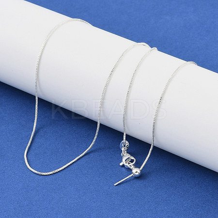 Brass Box Chain Adjustable Slider Necklaces for Women NJEW-U008-05S-1