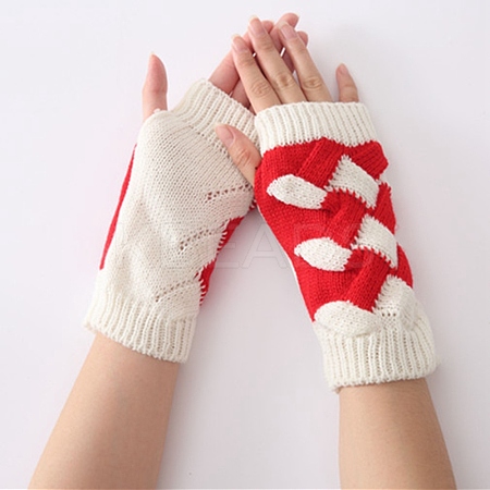Polyacrylonitrile Fiber Yarn Knitting Fingerless Gloves COHT-PW0001-13B-1