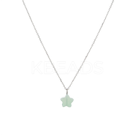 Stainless Steel Cable Chain Necklace QL5593-3-1
