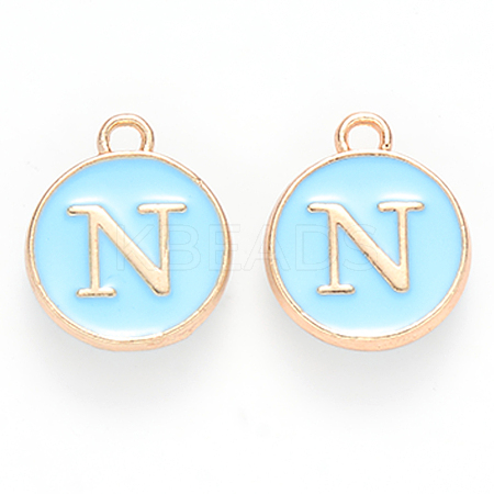 Golden Plated Alloy Enamel Charms ENAM-S118-04N-1
