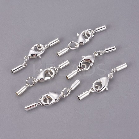 Rack Plating Eco-Friendly Brass Lobster Claw Clasps KK-M154-50S-A-RS-1