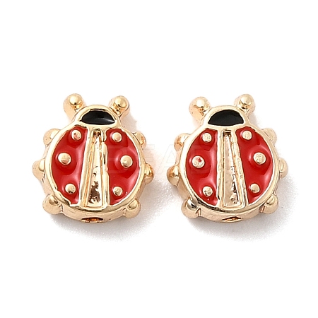 Brass Enamel Beads KK-A277-18G-1