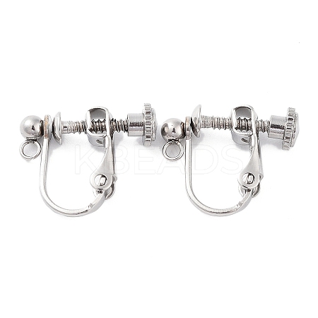 Non-Tarnish 316 Stainless Steel Clip-on Earring Findings X-STAS-K274-09P-1