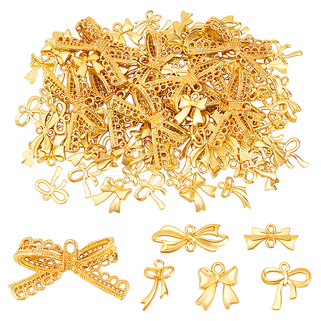100Pcs Bowknot Alloy Pendants & Links Sets Charms FIND-GA0004-85-1