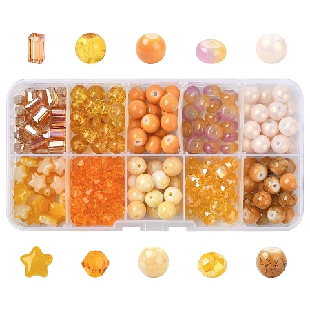 260Pcs 10 Styles Baking Paint Glass Beads DGLA-YW0001-49-1