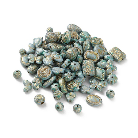 Opaque Acrylic Beads OACR-M015-15B-1