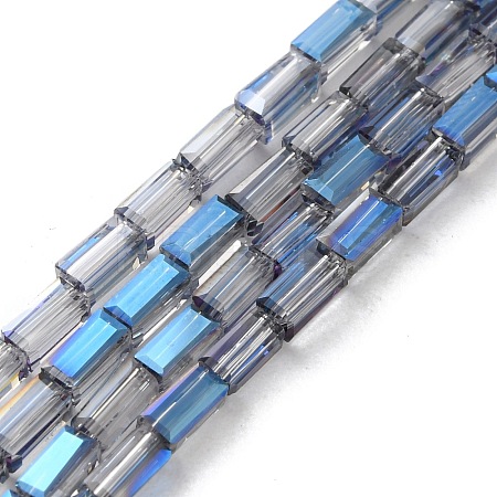 Electroplate Transparent  Glass Beads Strands EGLA-H106-01A-HR02-1