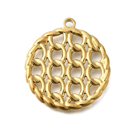 PVD Vacuum Plating 201 Stainless Steel Pendants STAS-C111-10G-1