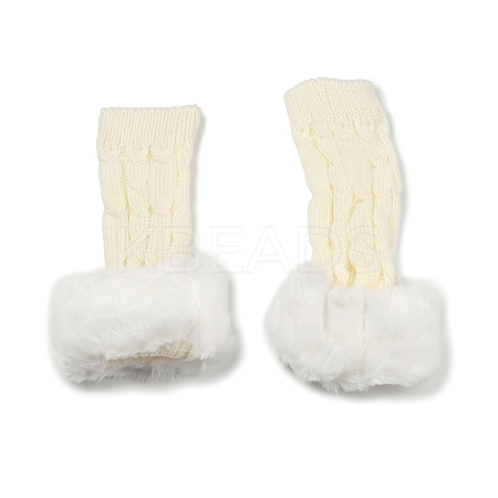 Acrylic Fibers Knitting Fingerless Gloves PW-WG53A2A-08-1