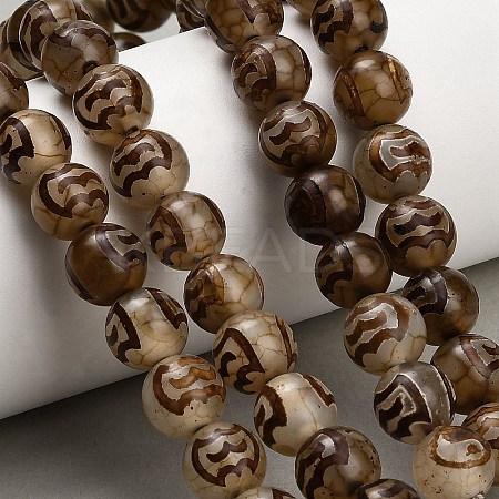Tibetan Style dZi Beads Strands GG-CBA4812-B04-10MM-1