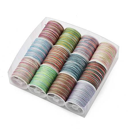 12 Rolls 12 Colors Polyester Cord OCOR-L046-B02-1