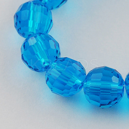 Transparent Glass Bead Strands GLAA-R095-8mm-11-1