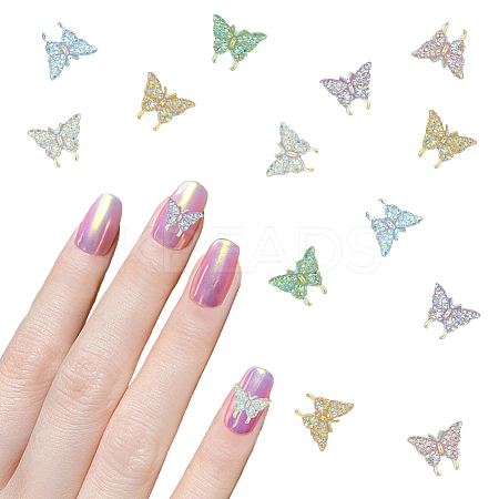 180Pcs 6 Colors Butterfly Resin Cabochons MRMJ-HY0002-51-1