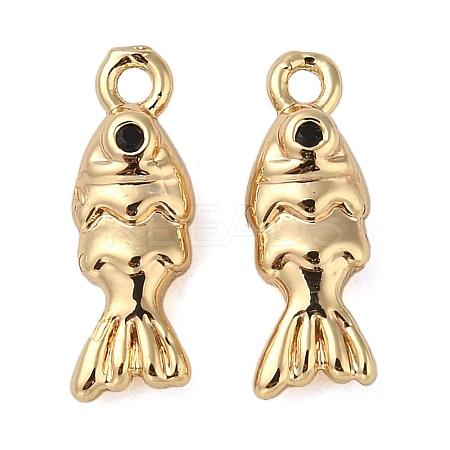 Brass Micro Pave Cubic Zirconia Pendants KK-U045-14G-1