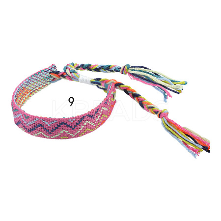 Cotton Braided Wave Pattern Cord Bracelet FIND-PW0013-002I-1