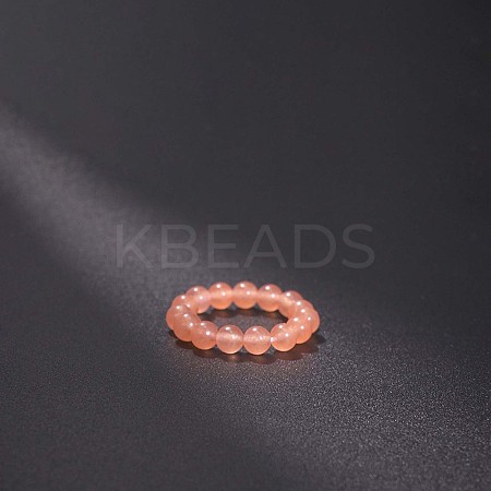 Natural Jade Stretchy Finger Rings FS-WG01730-31-1