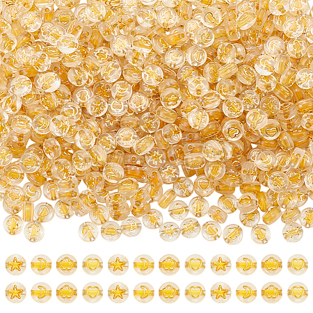 800Pcs Transparent Acrylic Beads TACR-SC0001-40-1