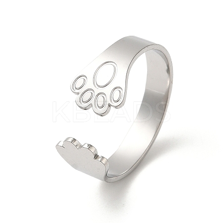 Non-Tarnish 304 Stainless Steel Open Cuff Rings for Women RJEW-G291-04P-1