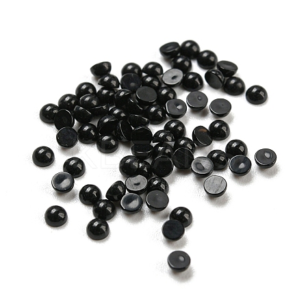 Natural Black Onyx(Dyed & Heated) Cabochons G-H309-02-08-1