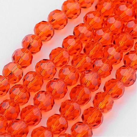 Transparent Glass Bead Strands GLAA-G013-8mm-70-1