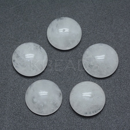 Natural Quartz Crystal Cabochons G-P393-R50-4MM-1
