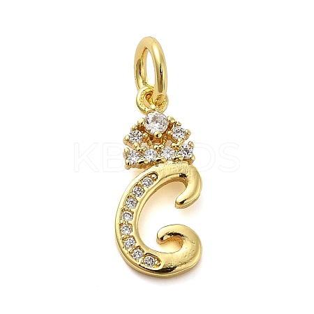 Brass Micro Pave Cubic Zirconia Pendants KK-M273-01G-C-1