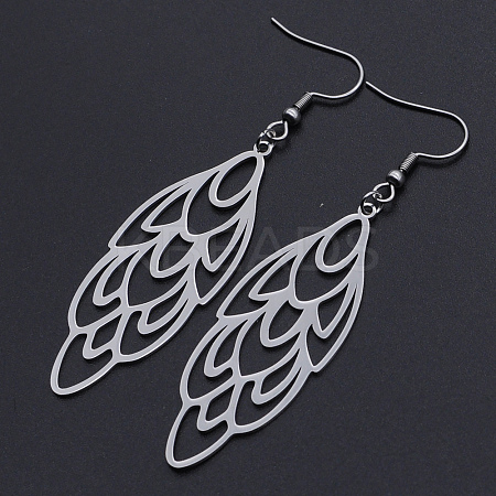 Non-Tarnish 201 Stainless Steel Dangle Earrings X-STAS-S105-JN612-1-1