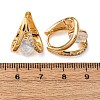 Heart Brass Micro Pave Cubic Zirconia Hoop Earrings EJEW-F384-12G-5