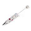 Heart Resin & Polymer Clay Pave Rhinestone Ball-Point Pen AJEW-T013-03G-1