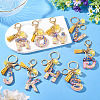 Alloy Resin Polygon Keychains KEYC-TADJ0002-03G-N-3