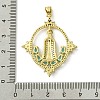 Brass Micro Pave Colorful Cubic Zirconia Pendants KK-H472-51E-G-3