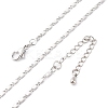 Brass Link Chain Necklaces for Women NJEW-D302-12P-3