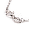 Anti-Tarnish Rhodium Plated 925 Sterling Silver Cable Chains Necklace for Women STER-I021-08B-P-4