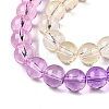 Baking Paint Transparent Glass Beads X-DGLA-M001-8mm-09-2