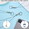 304 Stainless Steel Ball Chains Neck Strap Lanyard HJEW-SW00133-4
