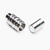 304 Stainless Steel Magnetic Clasps with Glue-in Ends STAS-K006-13C-4mm-1