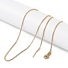 Ion Plating(IP) 201 Stainless Steel Chain Necklaces NJEW-P309-28G-2