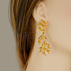 304 Stainless Steel Hip-hop Branch Stud Earrings CQ4800-2-1