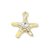 Rack Plating Alloy Enamel Rhinestone Pendants PALLOY-R151-41G-01-1