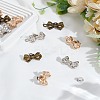 6Pcs 3 Colors Bowknot Shape Alloy Adjustable Jean Button Pins FIND-LP0007-79-1