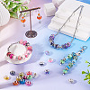 30Pcs Printed Transparent Resin European Beads RESI-TADJ0001-03J-5