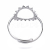 Non-Tarnish 304 Stainless Steel Sun Open Cuff Ring RJEW-T023-84P-2