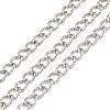 304 Stainless Steel Textured Curb Chains CHS-L034-02P-1
