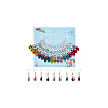 18Pcs 9 Colors Halloween Skull Plastic Pendant Stitch Markers HJEW-NB00004-7