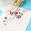 Alloy Enamel with Rhinestone Pendant Necklaces FS-WG43311-01-4
