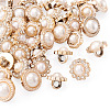 40Pcs 4 Styles 1-Hole Acrylic Rhinestone Shank Buttons BUTT-TA0001-44-3