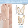 4Pcs Brass Pave Freshwater Shell Butterfly Charms KK-BBC0016-61-2