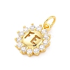 Brass Micro Pave Cubic Zirconia Pendants KK-D325-41G-2