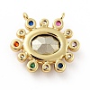 Brass Cubic Zirconia Pendants KK-G419-04G-03-3