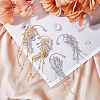 4Pcs 4 Style Crystal Rhinestone Butterfly Climber Wrap Around Earrings EJEW-HY0001-05-4